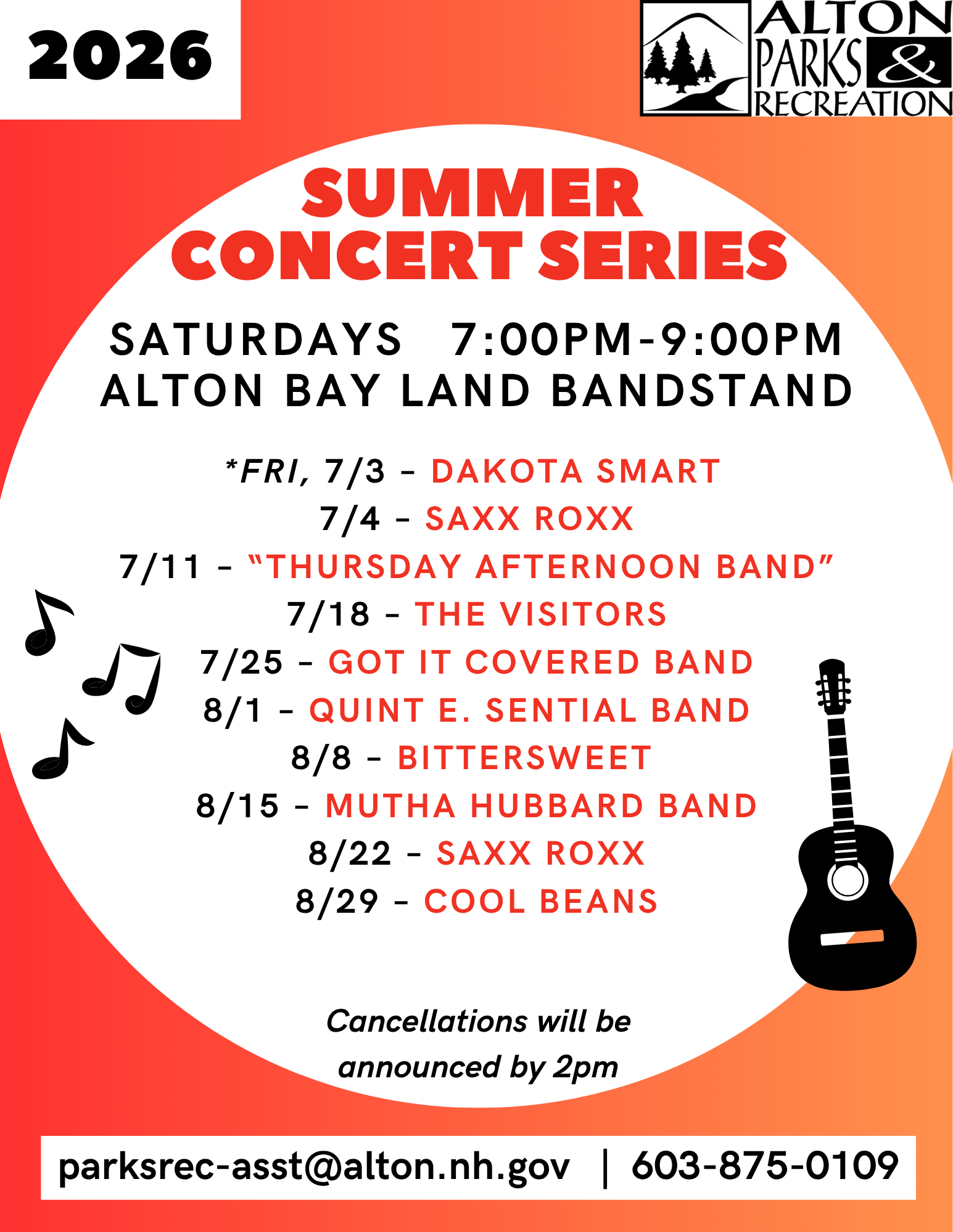 Town Tax Maps Town Of Alton NH 2026 Summer Concerts No Fireworks 